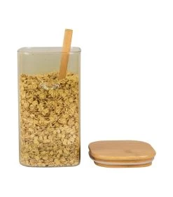 PRESENT TIME Voorraadpot Square - Groen - 10x12x19 Cm -Palmer Winkel 09823f763f654e0fb09e9d73bcb06866