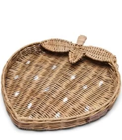 Dienblad Aardbei Gevlochten, Serveerblad - Love For Strawberry - Bruin