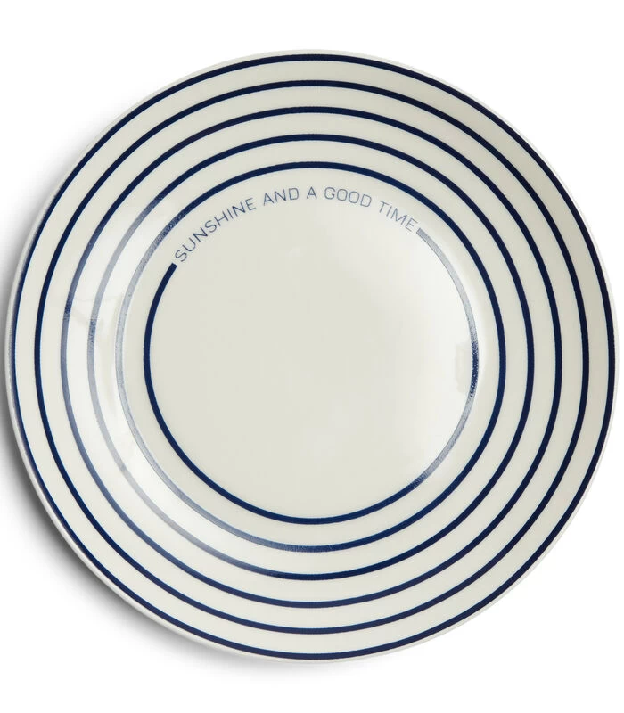 Buffetbordje, Bord Strepen - Shoreline - Blauw/ Wit - 1 Stuk 3 Buffetbordje, Bord Strepen - Shoreline - Blauw/ Wit - 1 Stuk