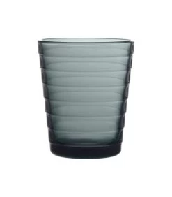Iittala Aino Aalto Glas 22cl Donkergrijs 2 Stuks