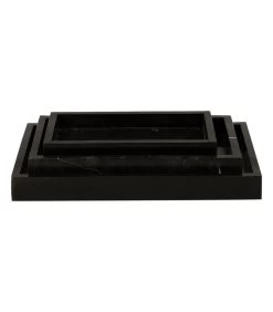 PRESENT TIME Dienblad Marble - Zwart - 24x14,5x3cm -Palmer Winkel 15b54cf8aea64109ba359224d30a20d1