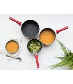 LIVOO Set Van 3 Kookpotten Met Steenlook 10 LIVOO Set Van 3 Kookpotten Met Steenlook -Palmer Winkel 183940a2bec0480d82430c40a8c7f4ce