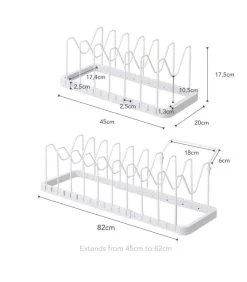 Yamazaki Extendable Pot Lid & Pan Holder - Tower - White -Palmer Winkel 1896d61c806c416d88651df7cbaf5fd5