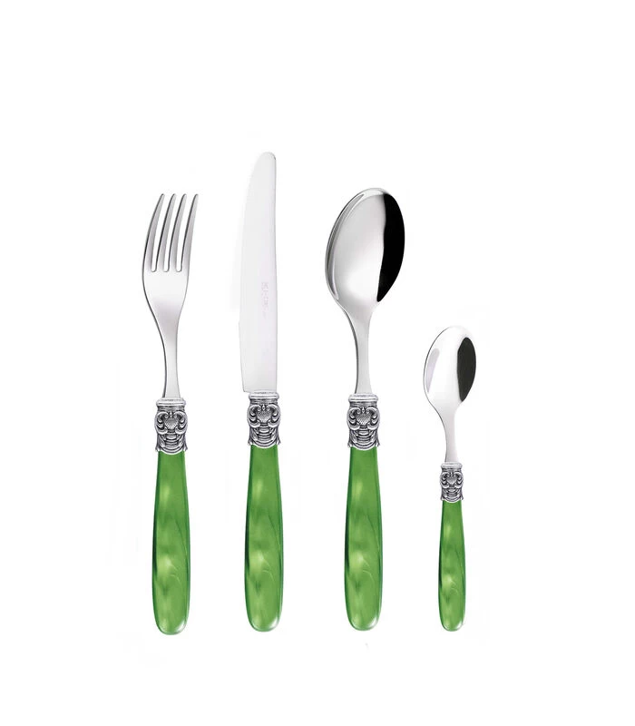 Bestekset Mona Lisa 18/10 49-delig Groen Groen 12-persoons 3 Bestekset Mona Lisa 18/10 49-delig Groen Groen 12-persoons