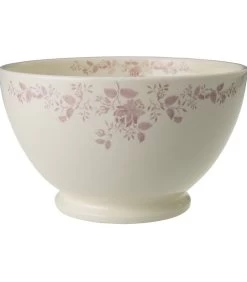 Schaal Op Voet 22,5cm Met Décor - Fleurs Rouges