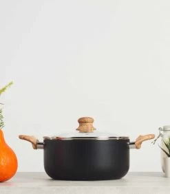 LIVOO Kookpot Steen- En Houtlook 28 Cm -Palmer Winkel 2890310c3b354ff39a96f09173d73f73