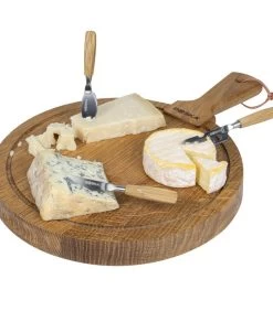 Kaasset Rond Friends - Kaasplank Met Kaasmesjes - Bruin - 29.5 Cm -Palmer Winkel 2b2dff25ada04cb3ba53842d62aab969