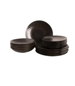 Palmer Bordenset Ruston Stoneware 6-persoons 18-delig Bruin