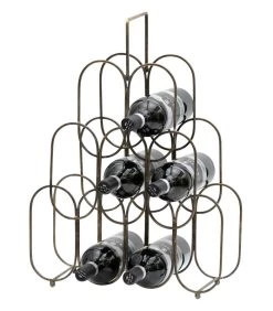 BePureHome Feast Wijnrek - Metaal - Antique Brass - 56x41x15