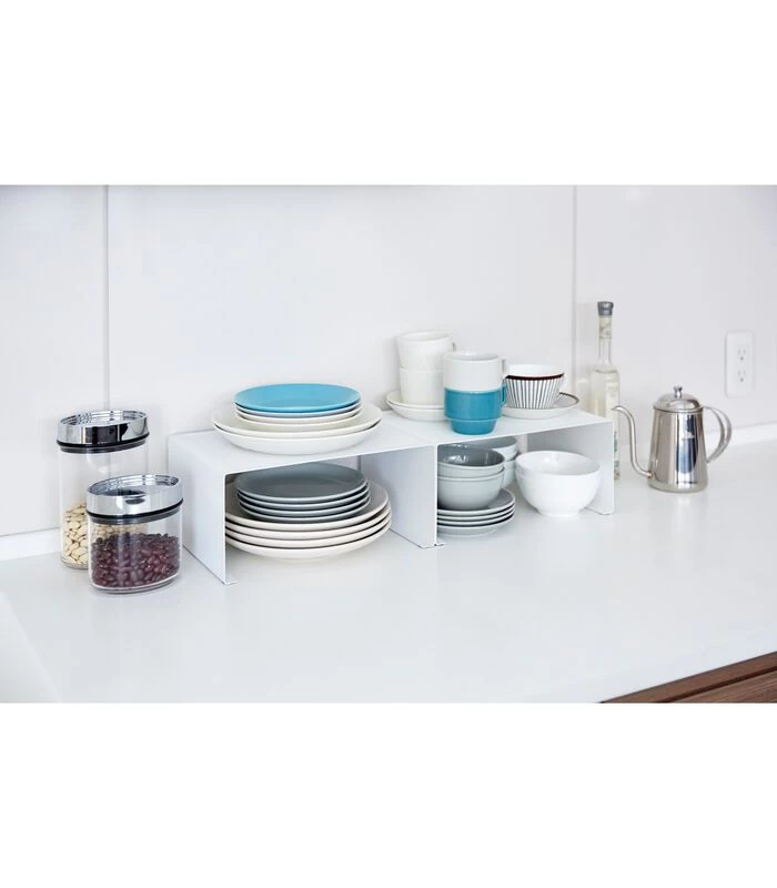 Yamazaki Stackable Kitchen Rack - Tower - White 4 Yamazaki Stackable Kitchen Rack - Tower - White - Afbeelding 2