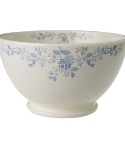 Schaal Op Voet 22,5cm Met Décor - Fleurs Bleues