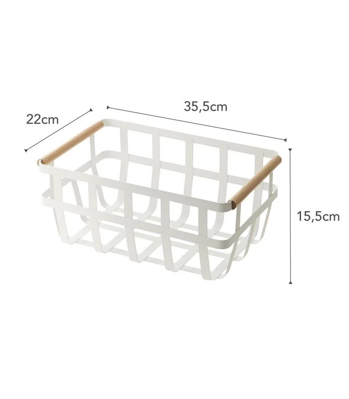 Yamazaki Storage Basket 2 Handles - Tosca 7 Yamazaki Storage Basket 2 Handles - Tosca - Afbeelding 5