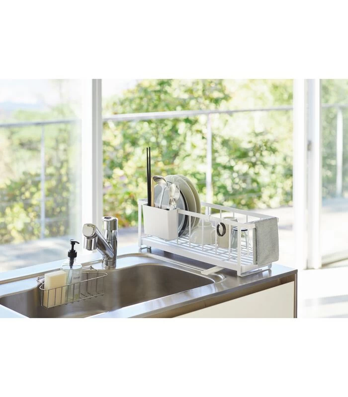 Yamazaki Wire Dish Drainer Slim - Tower - White 4 Yamazaki Wire Dish Drainer Slim - Tower - White - Afbeelding 2