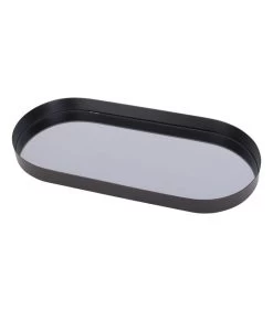 PRESENT TIME Dienblad Mirage - Ovaal Smokey Spiegel - 18x3cm