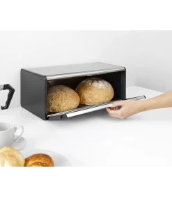 Brabantia Broodtrommel Met Klepdeksel, Matt Steel Fingerprint Proof / Matt Black -Palmer Winkel 4c0c13e053e44341b3842c5815abe463