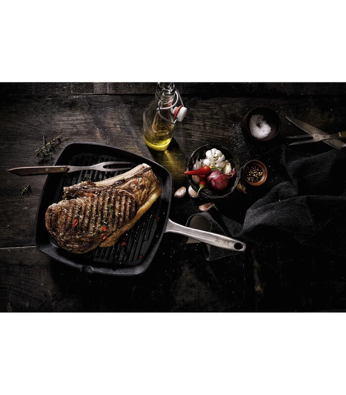 Grillpan Cast Iron 28 Cm Gietijzer 7 Grillpan Cast Iron 28 Cm Gietijzer - Afbeelding 5