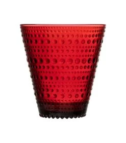 Iittala Kastehelmi Glas 30cl Cranberry 2 Stuks