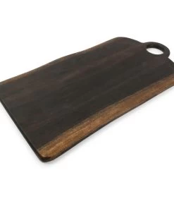 Serveerplank 50x25xH1,5cm Hout Zwart Chop