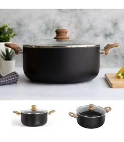 LIVOO Kookpot Steen- En Houtlook 28 Cm -Palmer Winkel 760319f5a3c44ac4b3e21c49e9aa42d3