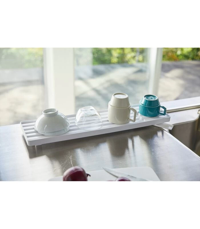 Yamazaki Wire Dish Drainer Slim - Tower - White 5 Yamazaki Wire Dish Drainer Slim - Tower - White - Afbeelding 3