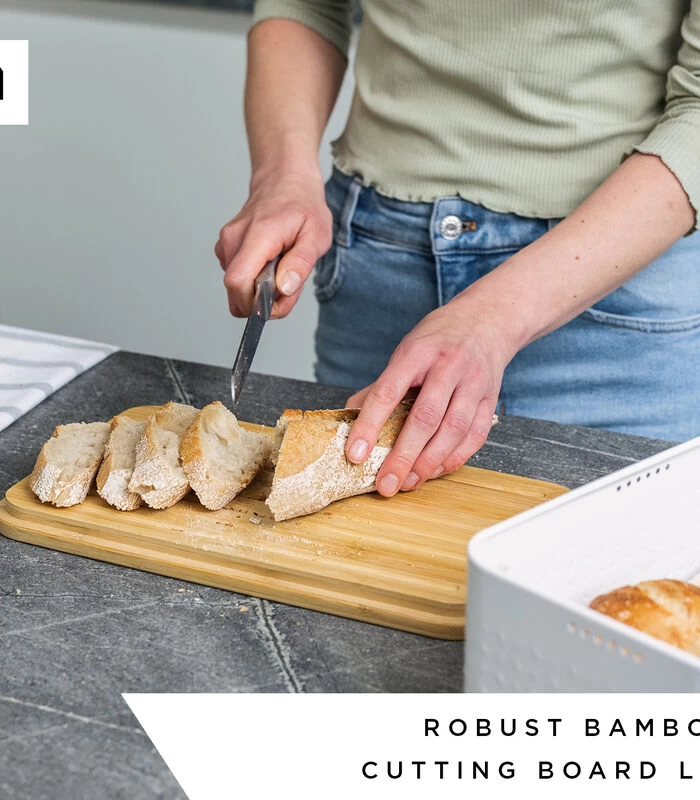 Metalen Broodtrommel Met Linnen Broodzak 'Glæde' 7 Metalen Broodtrommel Met Linnen Broodzak 'Glæde' - Afbeelding 5