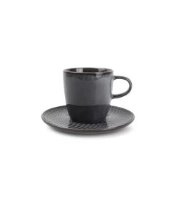 Kop 18cl En Schotel Grijs Stitch - (x4)