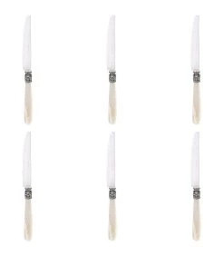 Tafelmes Mona Lisa 24.6 Cm 13/0 Kunststof Offwhite Zilver 6 Stuk(s)