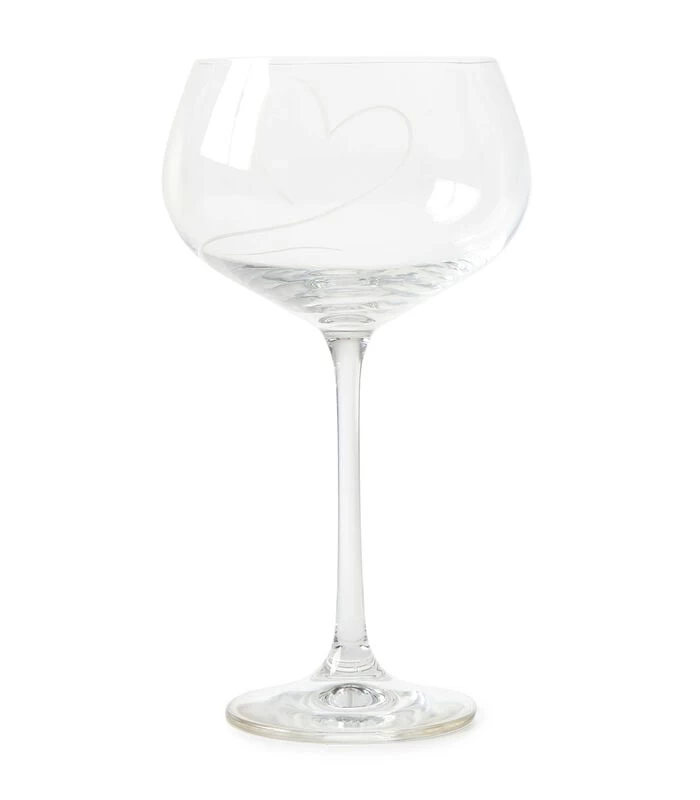 Witte Wijnglas Met Gegraveerd Hart - With Love - Transparant - 550ml 3 Witte Wijnglas Met Gegraveerd Hart - With Love - Transparant - 550ml
