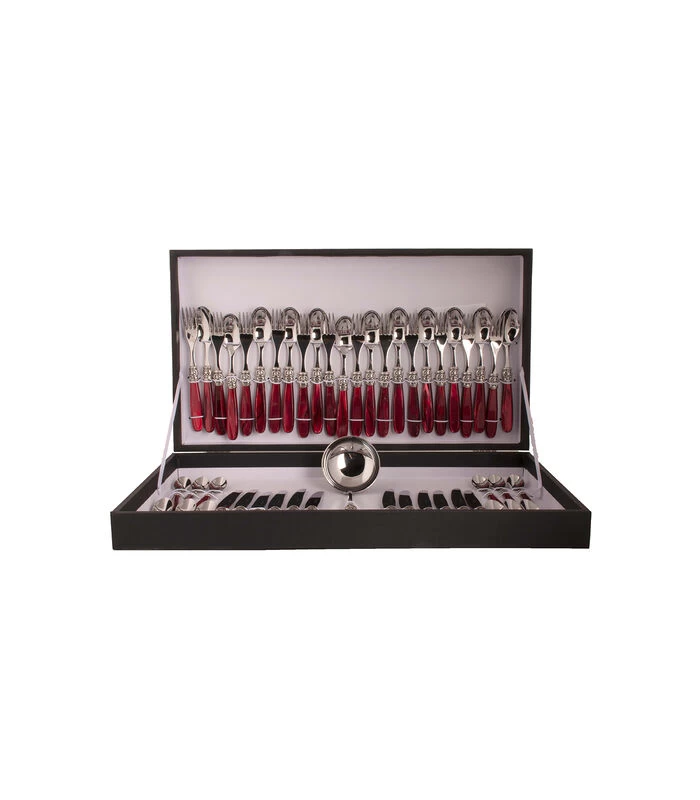 Bestekset Mona Lisa 18/10 49-delig Rood Rood 12-persoons 5 Bestekset Mona Lisa 18/10 49-delig Rood Rood 12-persoons - Afbeelding 3