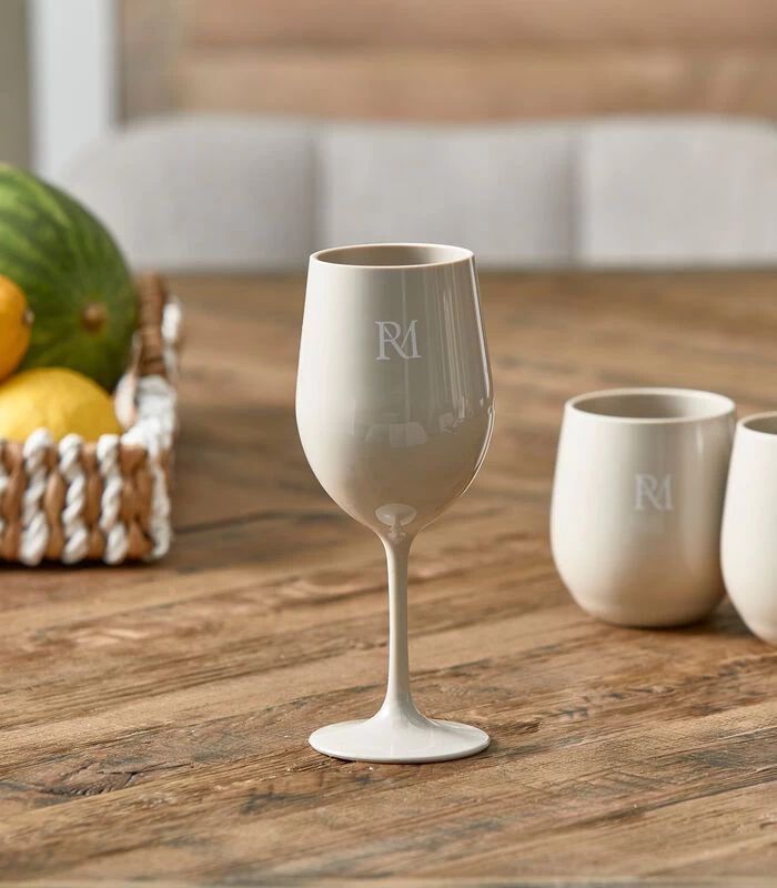 Outdoor Wijnglas 375 Ml - RM Monogram - Beige - MS 4 Outdoor Wijnglas 375 Ml - RM Monogram - Beige - MS - Afbeelding 2