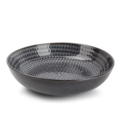 Diep Bord 20xH5cm Grijs Stitch - (x4)