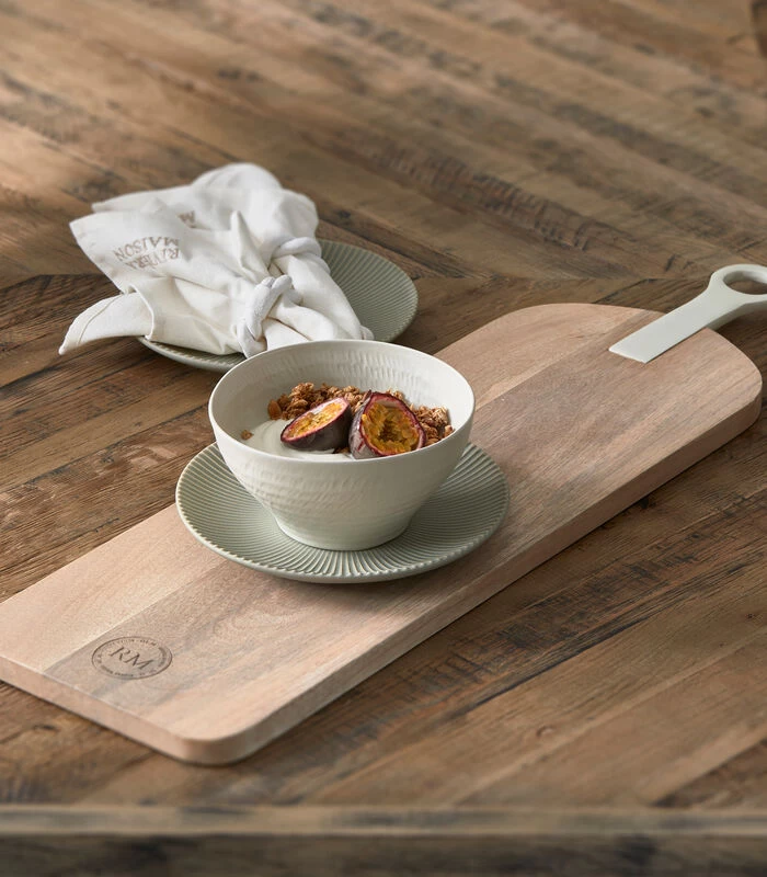 Serveerplank Hout, Tapasplank - Marseille - Bruin/wit - Maat L 4 Serveerplank Hout, Tapasplank - Marseille - Bruin/wit - Maat L - Afbeelding 2