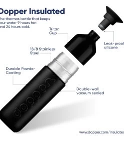 Dopper Geïsoleerde Thermosfles Insulated Blazing Black 350ml -Palmer Winkel b0212412e9284d1c93fe5674d37aefb2