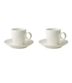 Espressokop En Schotel Bart 6.5 Cl - 11 Cm Offwhite Porselein 2 Stuk(s)