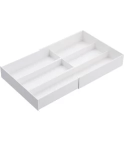 Yamazaki Extendable Cutlery Tray With Slide - Tower - White -Palmer Winkel b36819d1fa154fee908fcbddd0692589