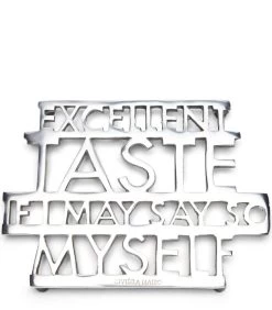 Onderzetter, Pannenonderzetter Tekst Excellent Taste - Zilver