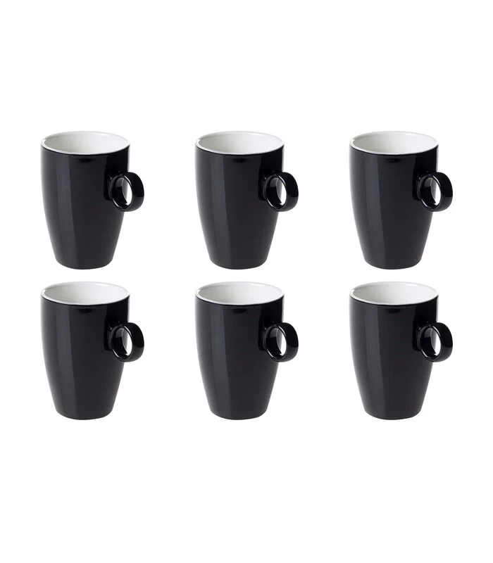 Beker Bart Colour Cafe 23 Cl Zwart Porselein 6 Stuk(s) 3 Beker Bart Colour Cafe 23 Cl Zwart Porselein 6 Stuk(s)