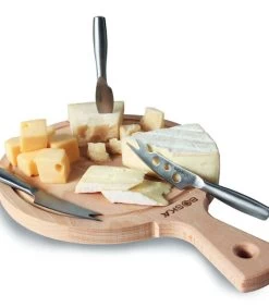 Kaasset Rond Amigo - Kaasplank Met Kaasmesjes - Bruin - ⌀ 23 Cm -Palmer Winkel ba8e256706f94e8990c6f553bb24ef9d