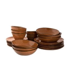 Palmer Serviesset Rustique Stoneware 6-persoons 24-delig Bruin