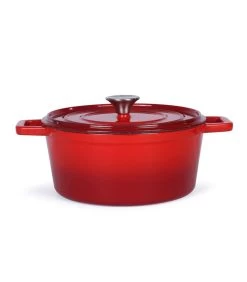 LIVOO Ronde Gietijzeren Stoofpot