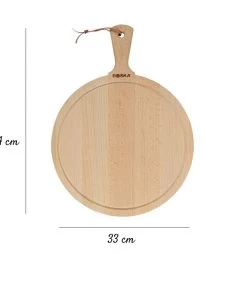 Serveerplank Rond Amigo L - Met Handgreep - Bruin - ⌀ 33 Cm -Palmer Winkel c532ab584a604ee3b6f31be6b533bf82
