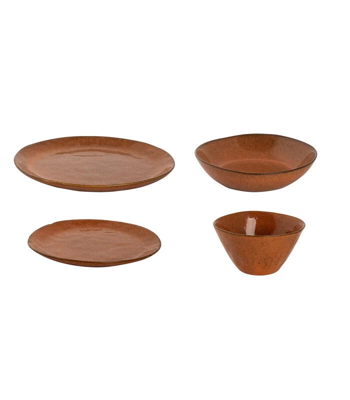 Palmer Serviesset Rustique Stoneware 6-persoons 24-delig Bruin 4 Palmer Serviesset Rustique Stoneware 6-persoons 24-delig Bruin - Afbeelding 2