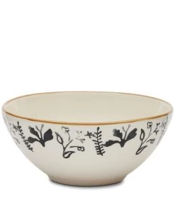 Kom, Ontbijtkom, Schaaltje Met Bloemen - Romance D'Amour - Zwart / Wit