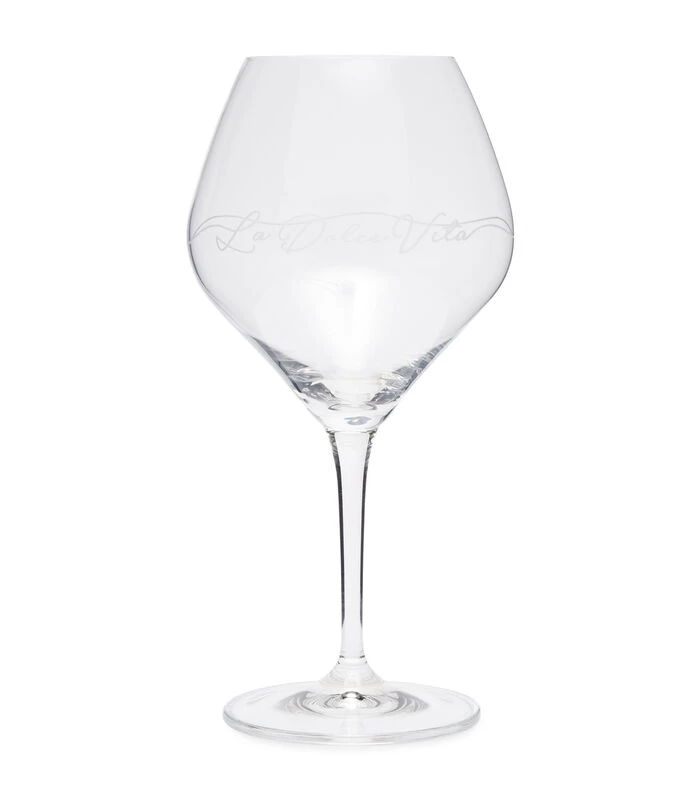 Wijnglas Gegraveerd Tekst, Rodewijn Glas - La Dolce Vita - 400 ML 3 Wijnglas Gegraveerd Tekst, Rodewijn Glas - La Dolce Vita - 400 ML