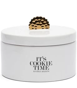 Voorraadpot Met Deksel, Koekjestrommel - L's Cookie Time - Wit