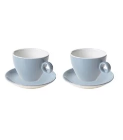 Cappuccinokop En Schotel Bart Colour Cafe 23 Cl 15 Cm Lichtblauw Porselein 2 Stuk(s)