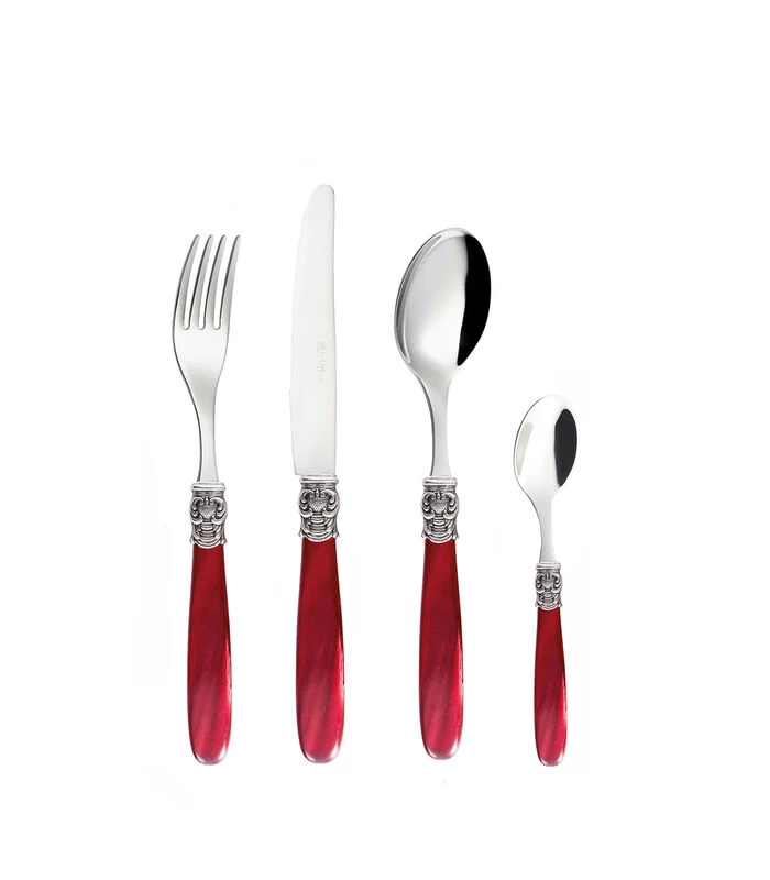 Bestekset Mona Lisa 18/10 49-delig Rood Rood 12-persoons 3 Bestekset Mona Lisa 18/10 49-delig Rood Rood 12-persoons