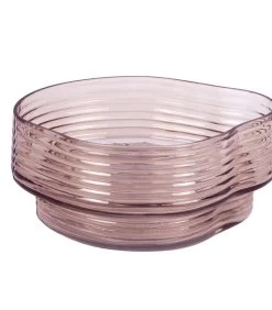 PRESENT TIME Schaal Wave - Roze - 22x22x11 Cm