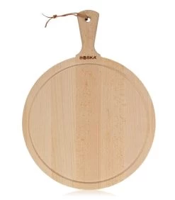 Serveerplank Rond Amigo L - Met Handgreep - Bruin - ⌀ 33 Cm