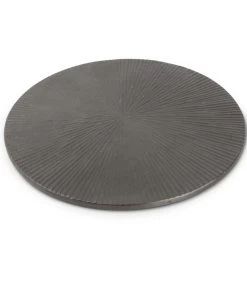 Onderzetter 26cm Geribbeld Zwart Charm